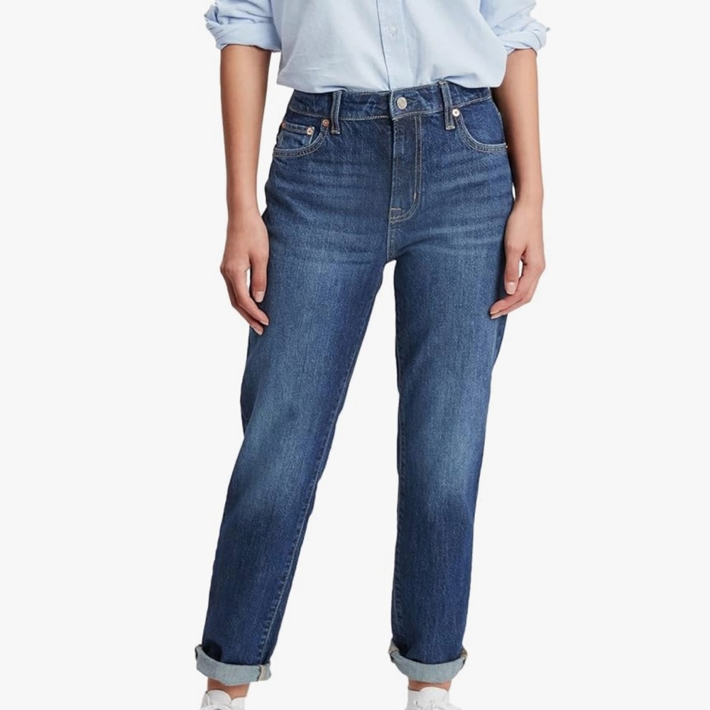 GAP Women's Slim Fit Boyfriend Denim Jeans dark alba size 30reg.